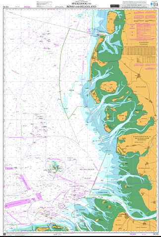 ADMIRALTY Chart DE103: Spiekeroog to Rømø and Helgoland