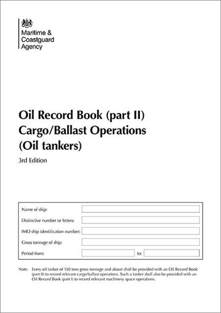 Oil Record Book (Part II): MARPOL Cargo Ballast/Operations (Oil Tankers)