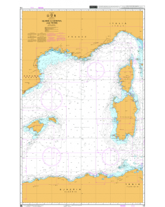 ADMIRALTY Chart 166: Alger to Genova and Tunis