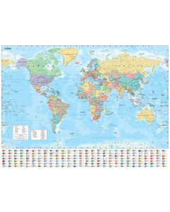 Collins World Wall Laminated Map