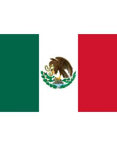 Mexico Sewn Courtesy Flag