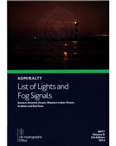NP77 - ADMIRALTY List of Lights and Fog Signals: Eastern Atlantic Ocean, Western Indian Ocean and Arabian Sea (Volume D)