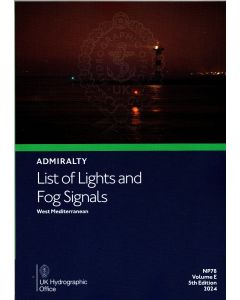 NP78 - ADMIRALTY List of Lights and Fog Signals: West Mediterranean (Volume E)